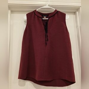 Tommy Hilfiger Burgundy Sleeveless Blouse
